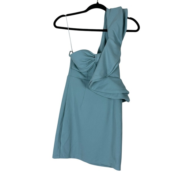 Hello Molly Light Blue Ruffle Mini Dress - Picture 3 of 7